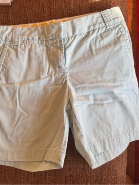 J crew bermuda shorts- robin egg blue